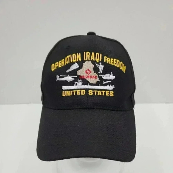 Operation Iraqi Freedom Wool Blend Black Men's Hat Adjustable - Picture 1 of 6